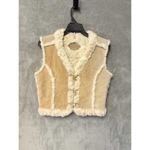 Wilsons Leather Cream and Tan Vest